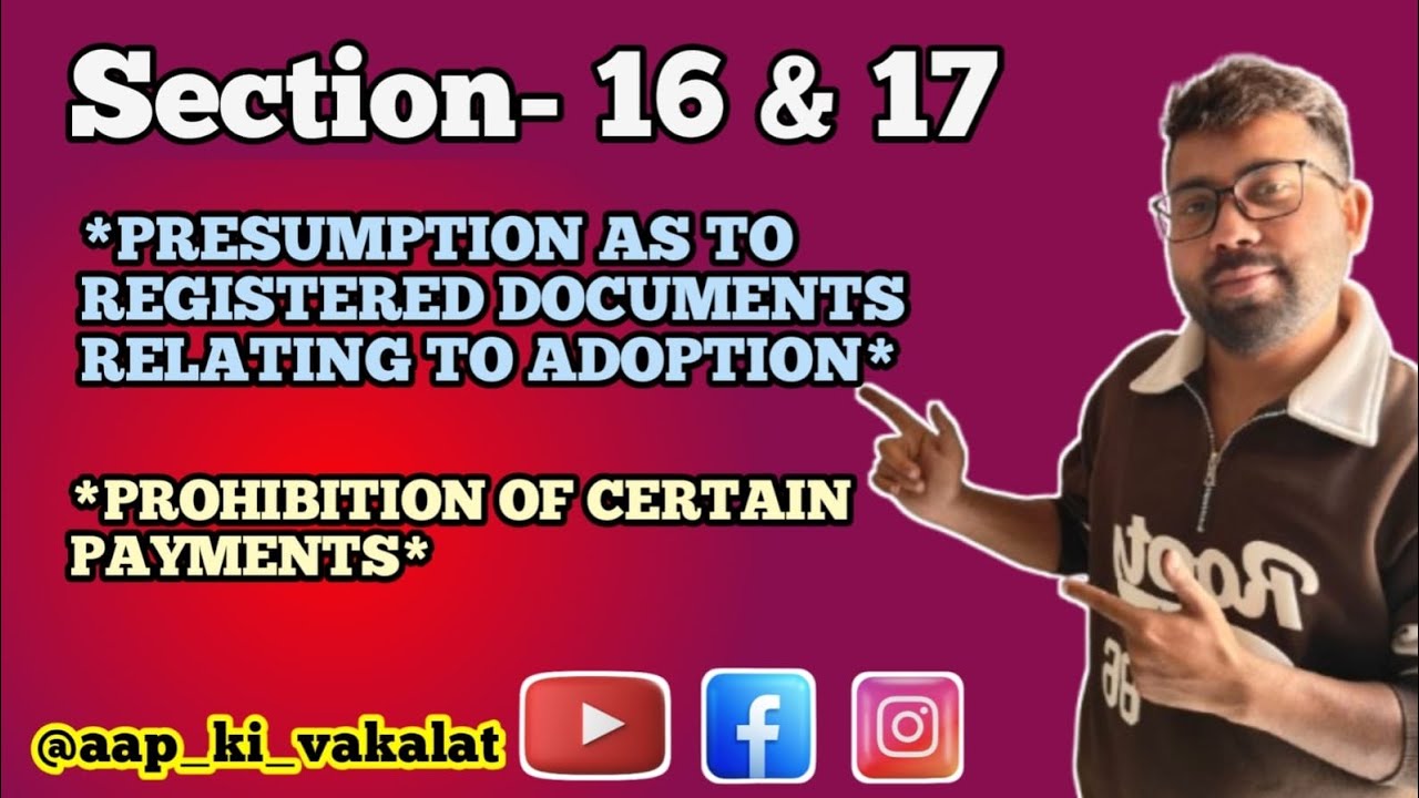 SECTION-16 AND SECTION-17 UNDER HINDU ADOPTION AND MAINTENANCE ACT 1956 | BY VIPLAV SIR | HAMA 1956