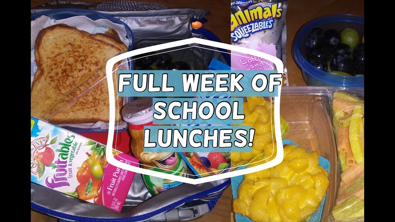 2018 School lunch ideas for kids! | What he Ate | Week 4
