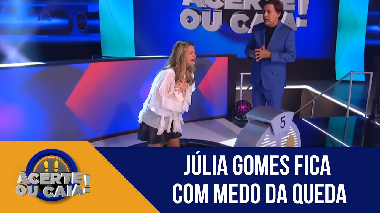Júlia Gomes cai no choro com medo da queda após ser eliminada por Tirullipa