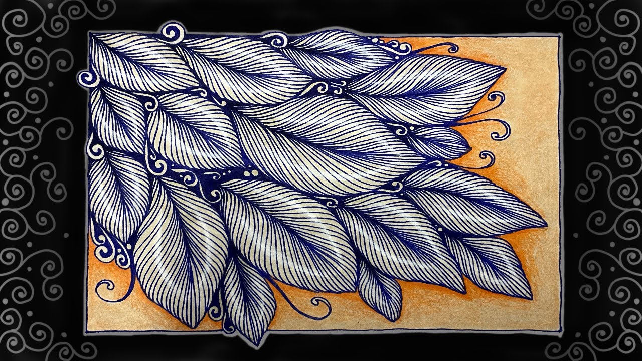 Making Curvy Leaf doodles | Miss Betsi's pattern # 5