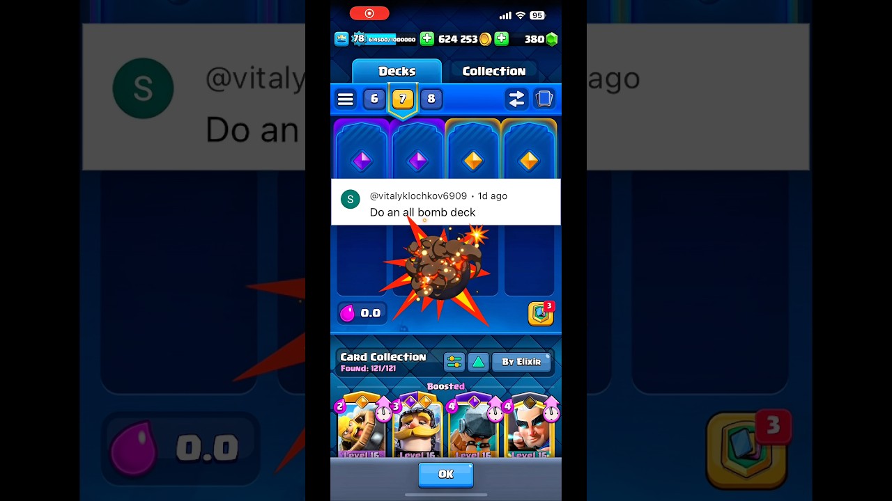 Day 43 of doing your challenges in the comments #clashroyale #giantskeleton #skeletonbarrel #cr