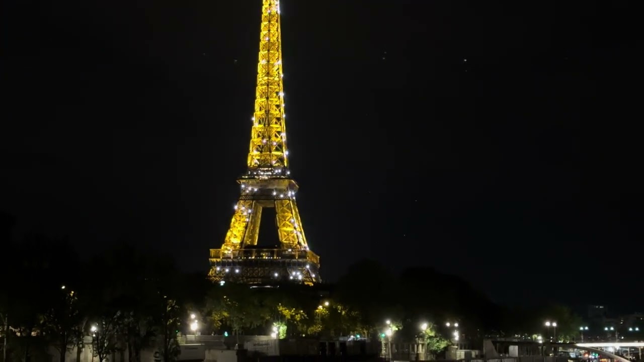 Eiffel Tower Lights at Midnight, July 23, 2023
