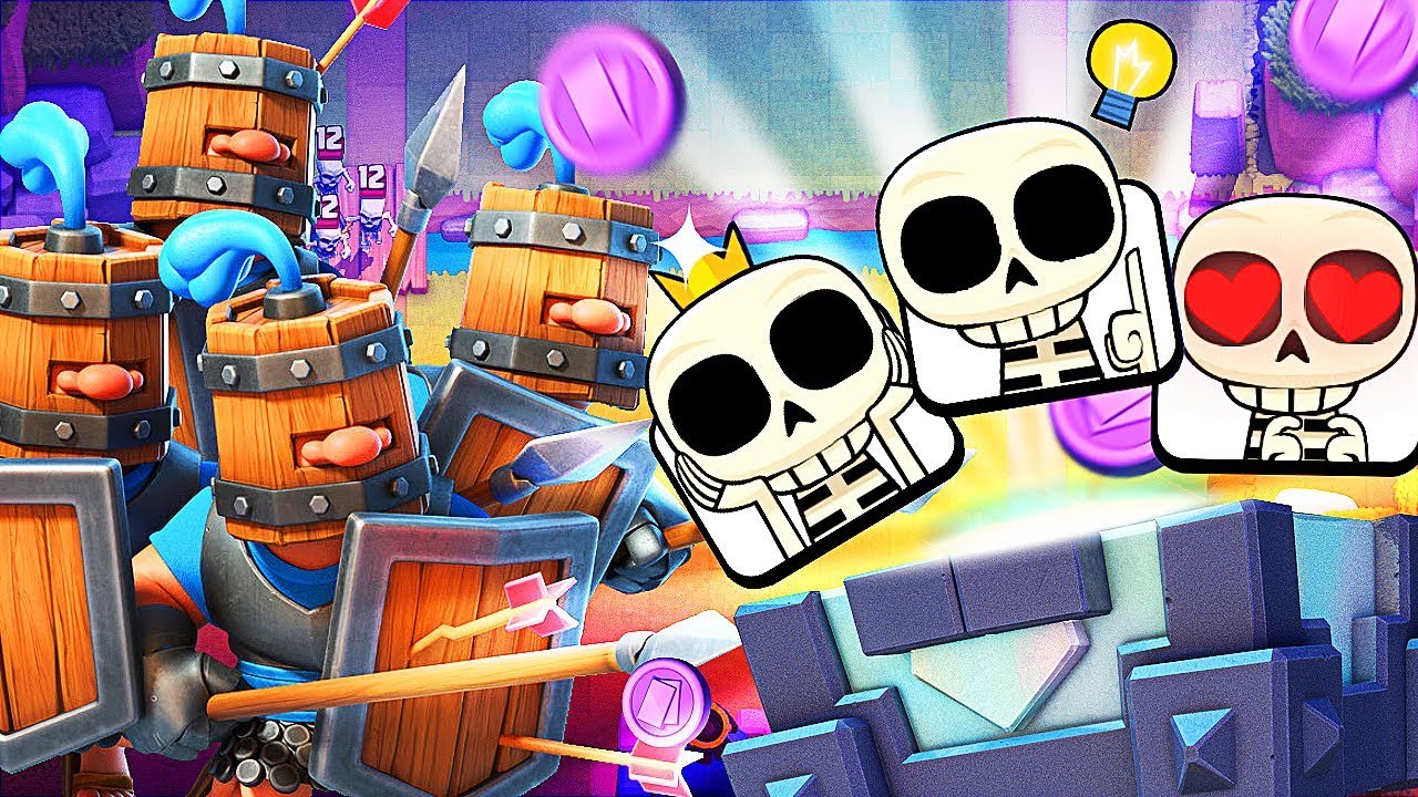 EMOTES DE ESQUELETOS EN EL COFRE TROLL | #BrillanteGo4 | Clash Royale