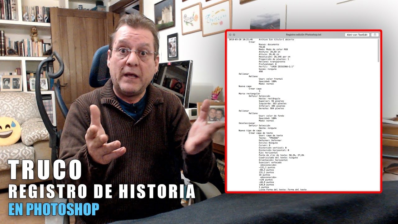 Guardar un registro de todos los pasos que sigues en Photoshop