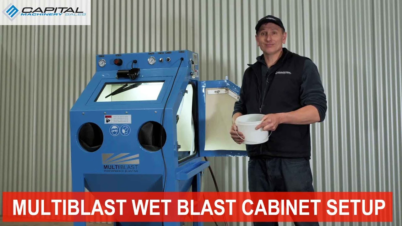 MultiBlast Wet Blast Cabinet Setup