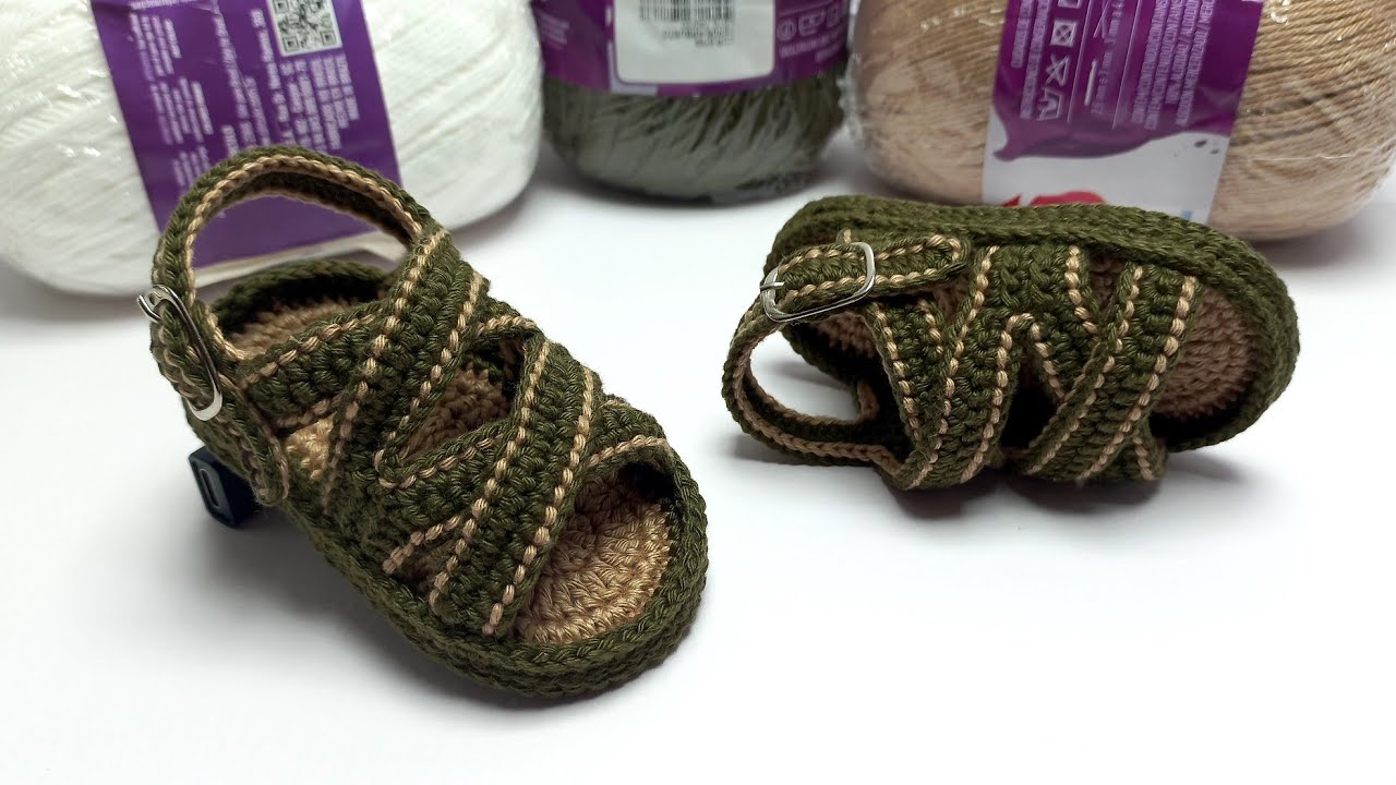Sandália de crochê Yan (10cm) - @FioaFioCrochê