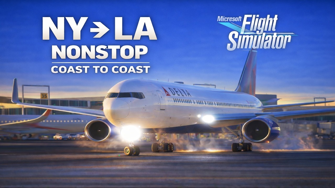 Delta Airlines Captain Sim Boeing 767 | New York ✈️ Los Angeles – Complete Flight MSFS 2020 RTX 4080