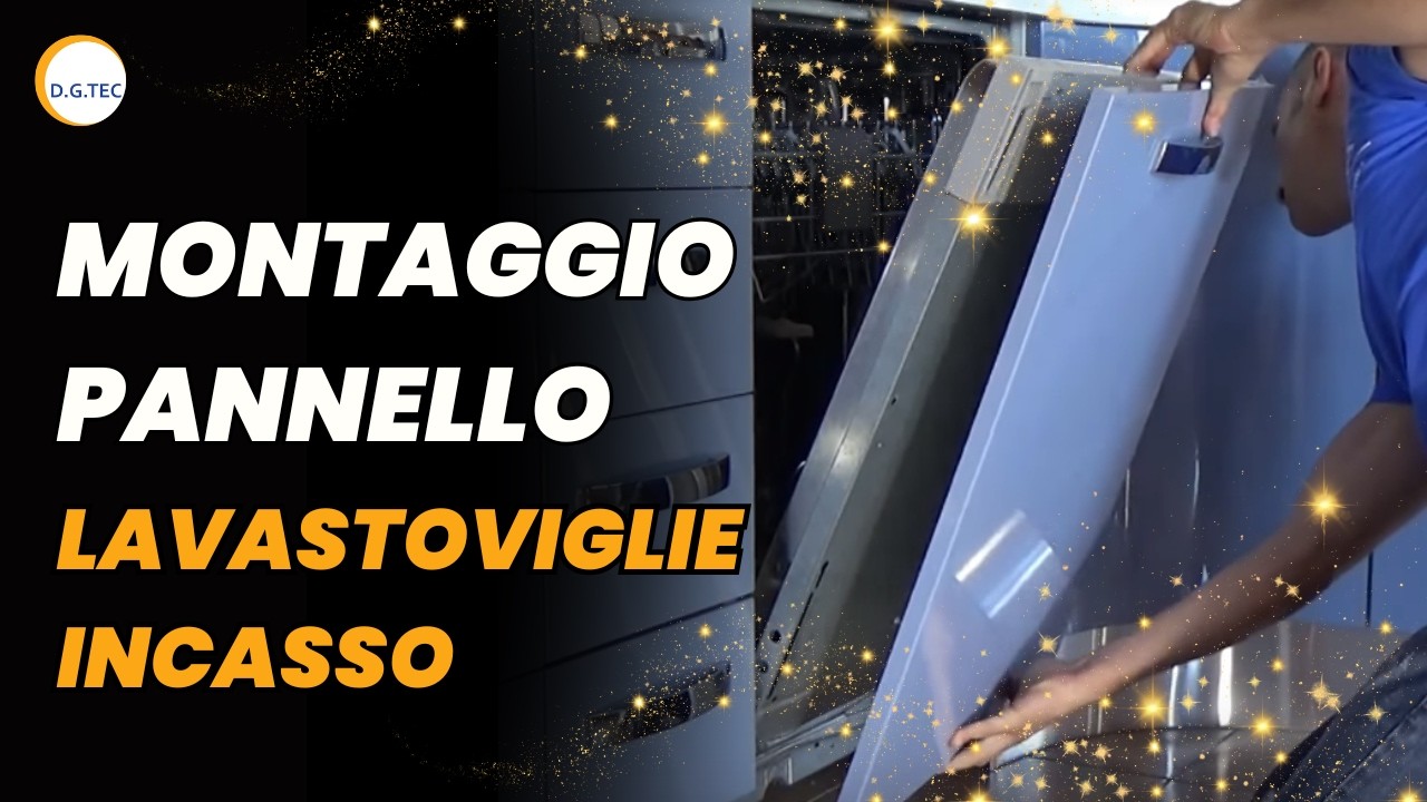 Montaggio pannello lavastoviglie incasso