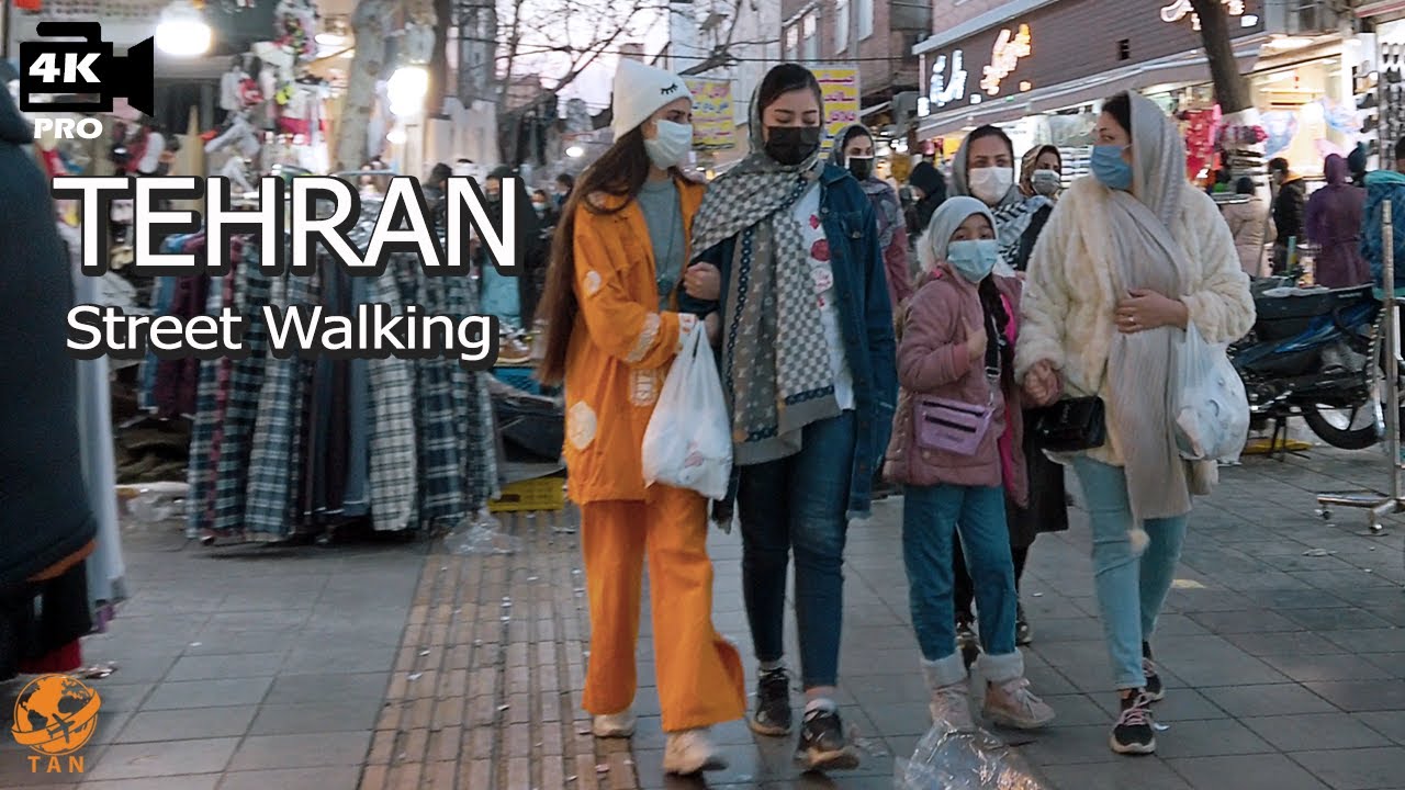 Walking Street on South of Tehran City 2022 Iran walk 4k