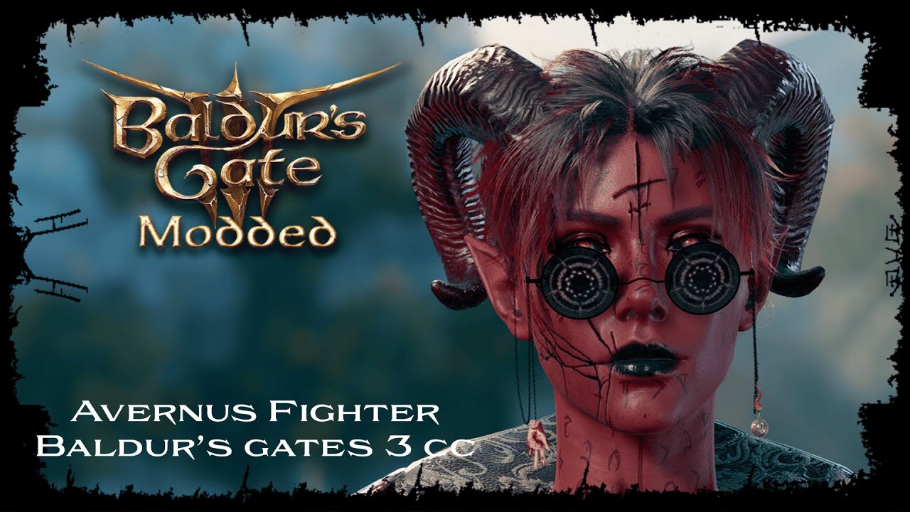 Baldur's Gates 3 - Character Creation MODDED ( Avernus Female Half-Elf Half-Tieffling )