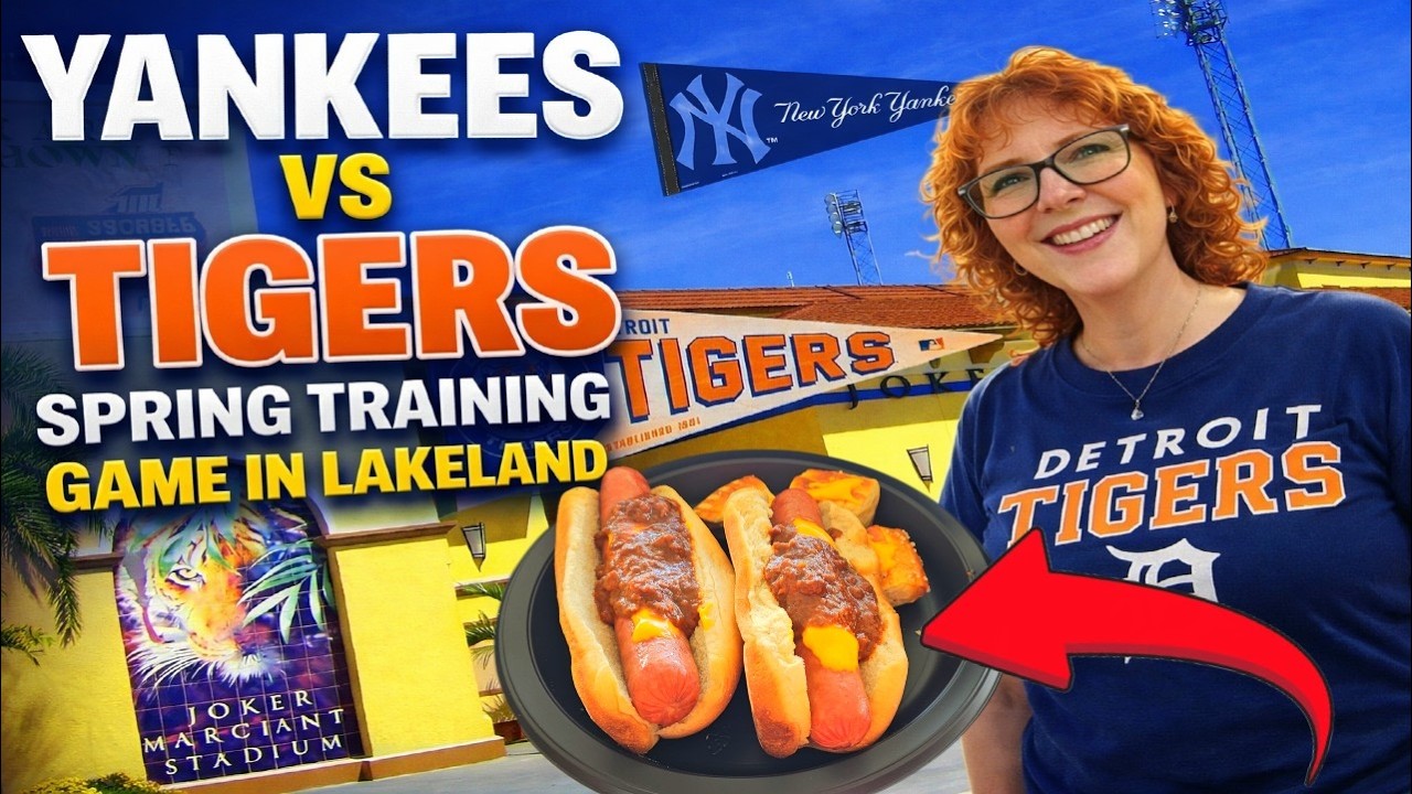 Eating a Buffet at Spring Training Game YANKEES vs TIGERS in Lakeland Wild Moments at Publix Field!