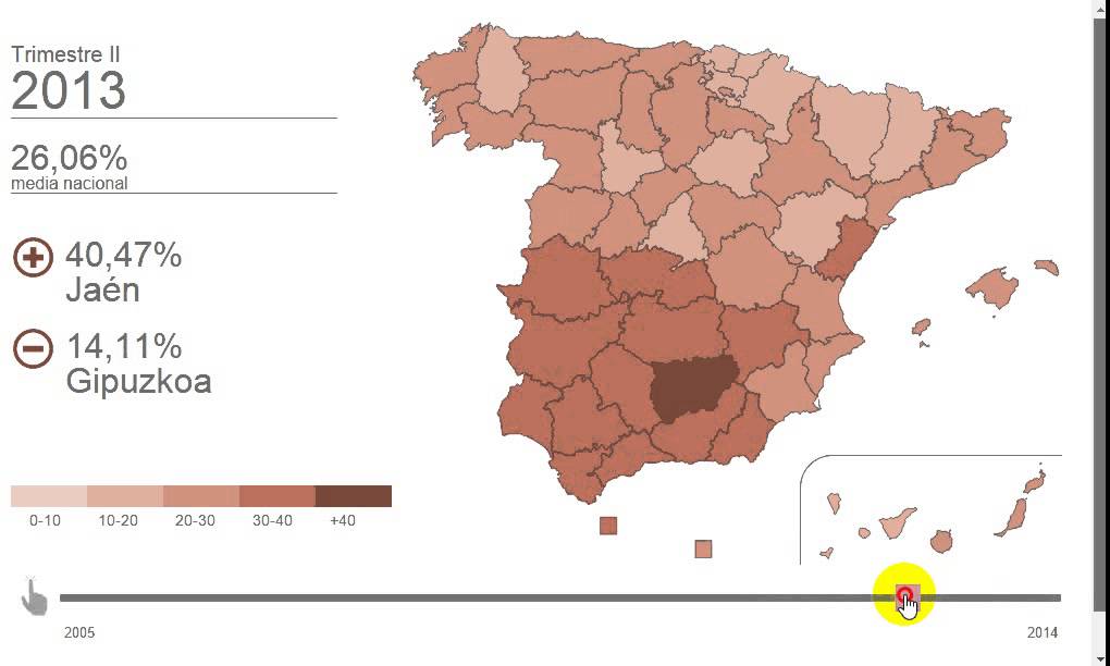 Interactive timeline map using d3.js