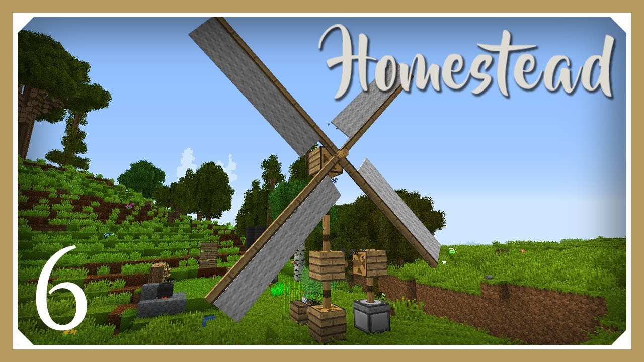 Minecraft Homestead Modpack | Better With Mods Windmill! | E06 (Hardcore Survival 1.10.2 Let's Play)