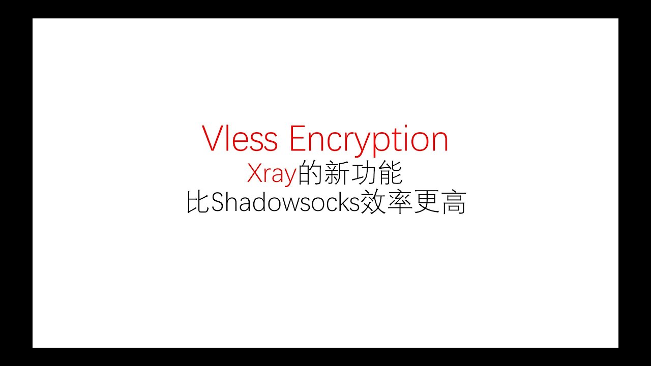 Vless Encryption | Xray的新功能 | 比Shadowsocks效率更高