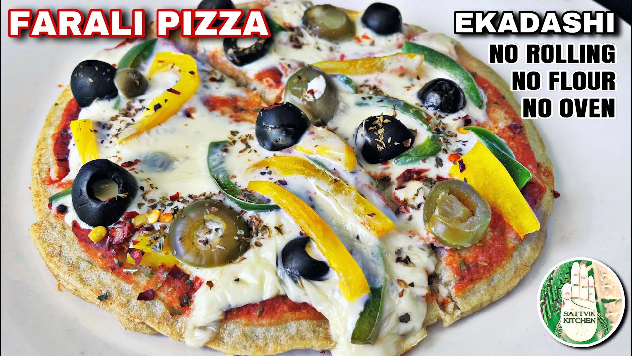 Ekadashi Special PIZZA  recipe - NO OVEN NO ROLLING Quick fasting Meal | Vrat Pizza recipe
