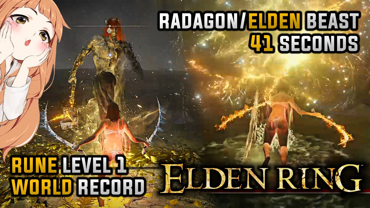 Radagon/Elden Beast in 41 seconds at LEVEL 1 [WR] | Radagon in less than 10 seconds! +Quick Guide ⚡