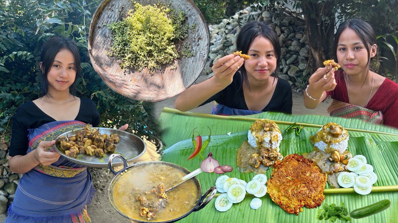 Traditional Bodo Dish | Onla Jwng Dao | chicken with rice flour | Khwma Bibar Onla