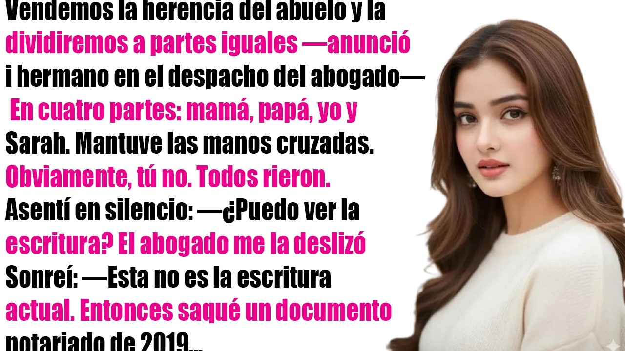 “La familia anunció: ‘Vamos a vender la herencia y dividirla’ – El abuelo me la dejó antes de morir”