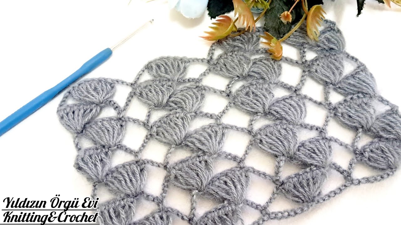 İnanılmaz Kolay Tığ İşi Örgü Modeli Yapılışı🤔Fast & Easy Crochet Knitting 🌸 