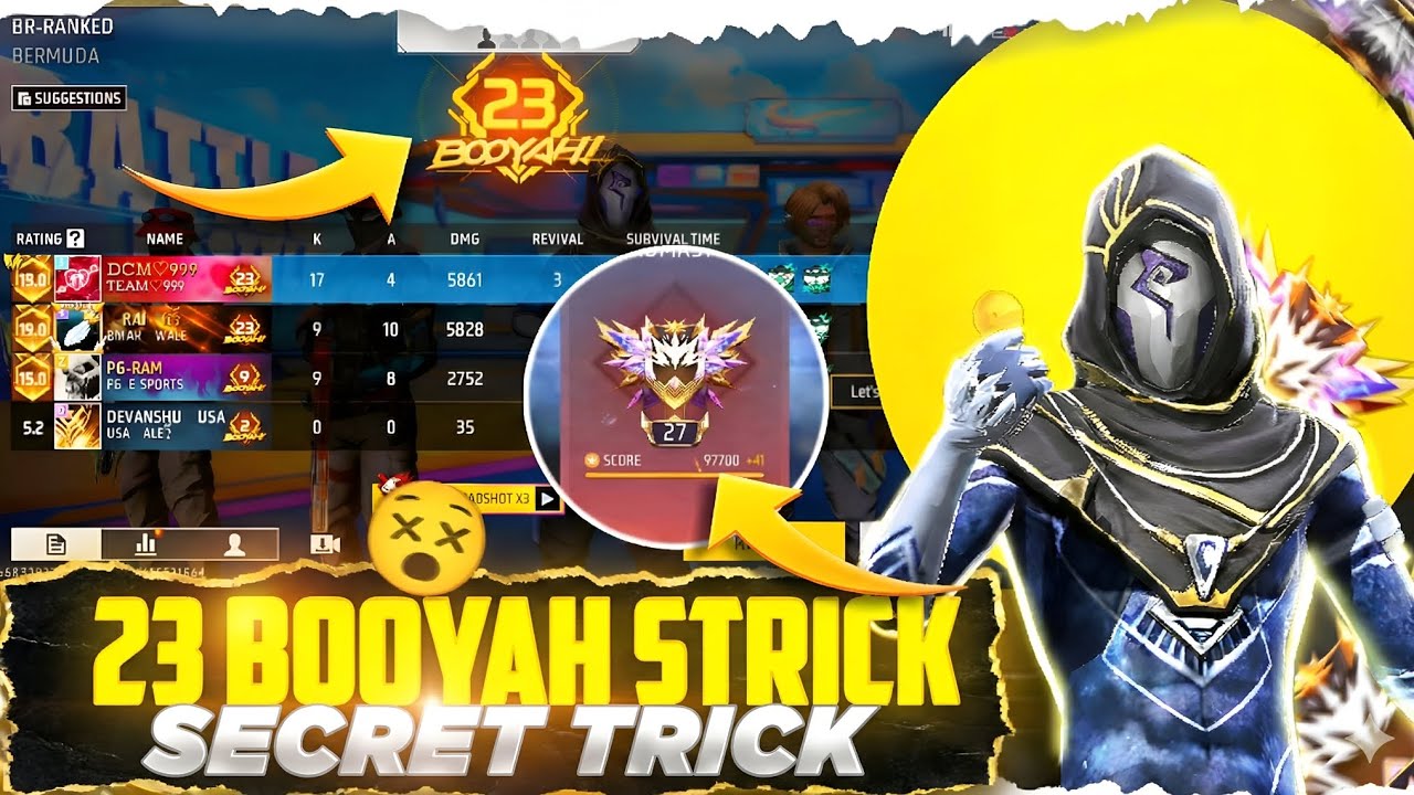 23 Booyah Strick In BR 😱 | Impossible Challenge Region Lobby 🔥 #freefire #grandmasterpush #aayan999