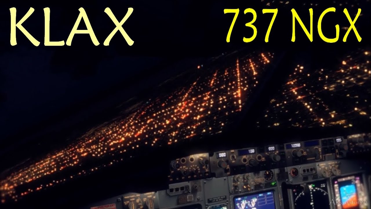 [HD] FSX - Realistic Night time Landing at Los Angeles Intl. Airport (KLAX)