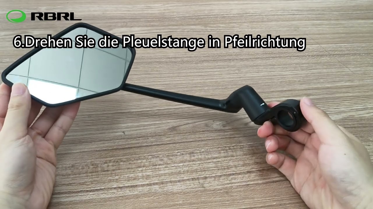 Installation of RBRL bike mirror RM16 new launched bicycle mirror handlebar  mirorr (German)