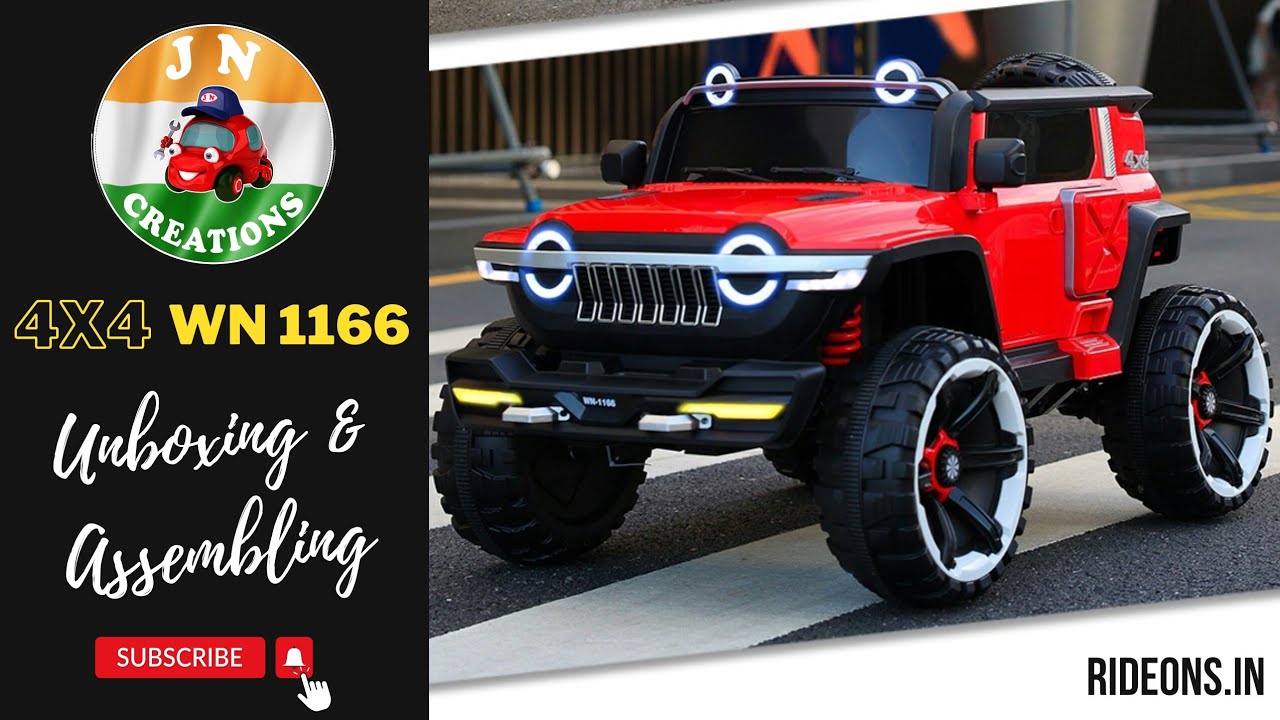 Unboxing and Assembling Of 12V HEAVY BIG JUMBO 4X4 Ride On jeep WN-1166 | JNCreations