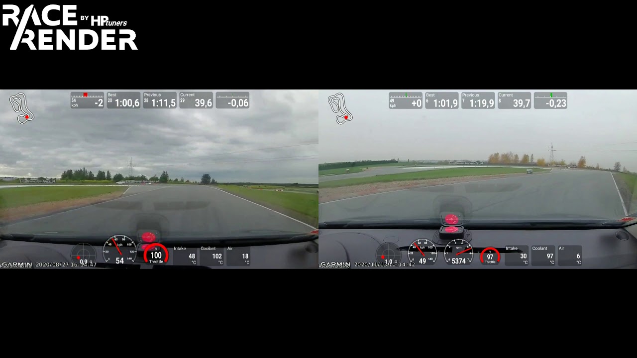 Clio RS - Tor Lodz - semi slick vs slick - Direzza vs S8L