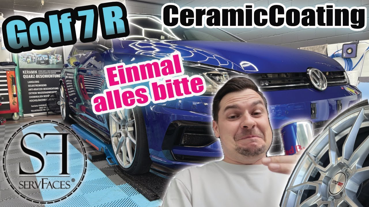 Golf 7 R mit ServFaces komplett versiegelt Motor/Lack/Felgen/Glas #ceramiccoating #servfaces #golf7r