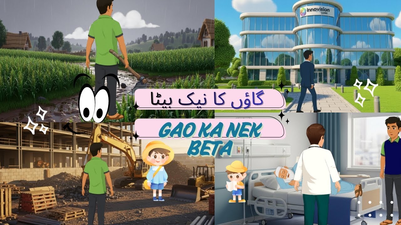 “گاؤں کا نیک بیٹا”@raheelali4799 #cartoon#kidseducatio #funland #moralstories 