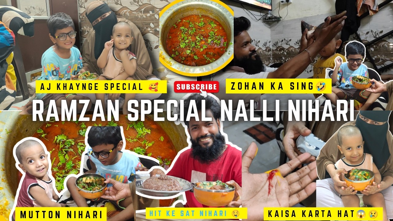 Ramzan✨Special Nalli Nihari🤤Ali Ke Munh Mai Pani🤩मेरा हाथ कट गयाथा😢South Bum Ka Gola Or Nihari🤩#vlog