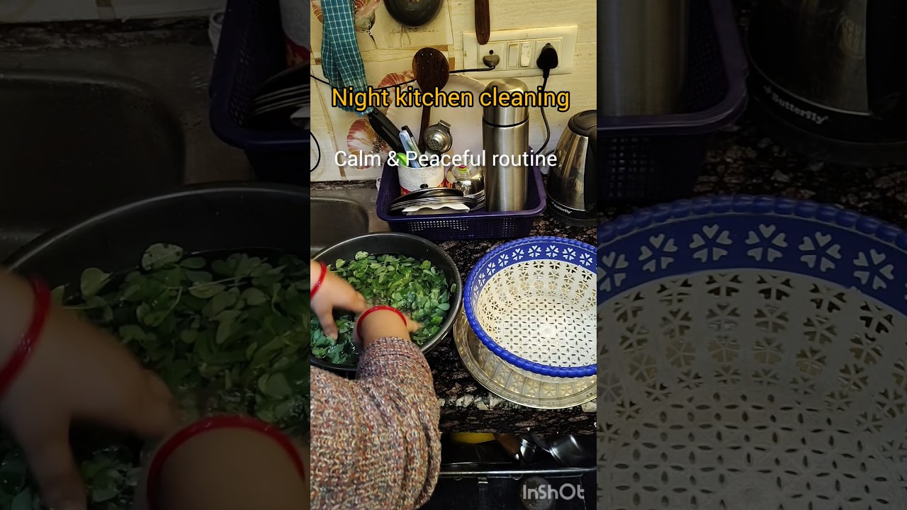 Night kitchencleaning routine