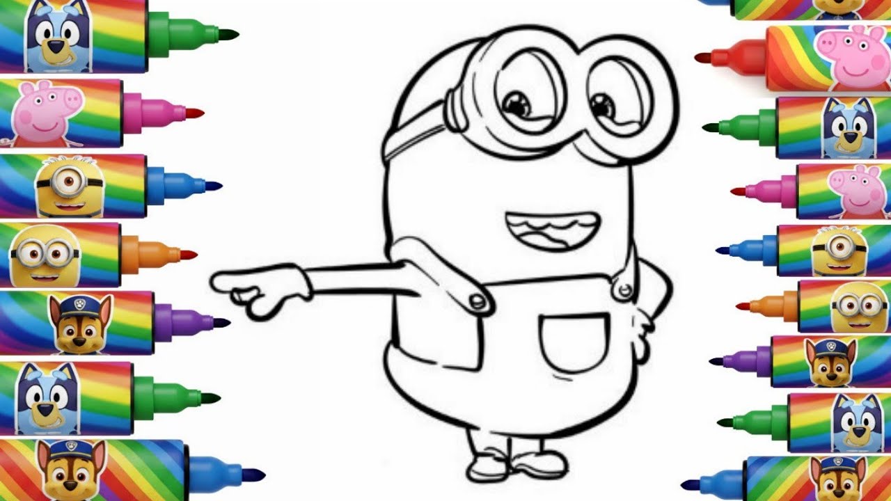 Раскраски с миньонами для детей ⭐💛 рисование и развлечение