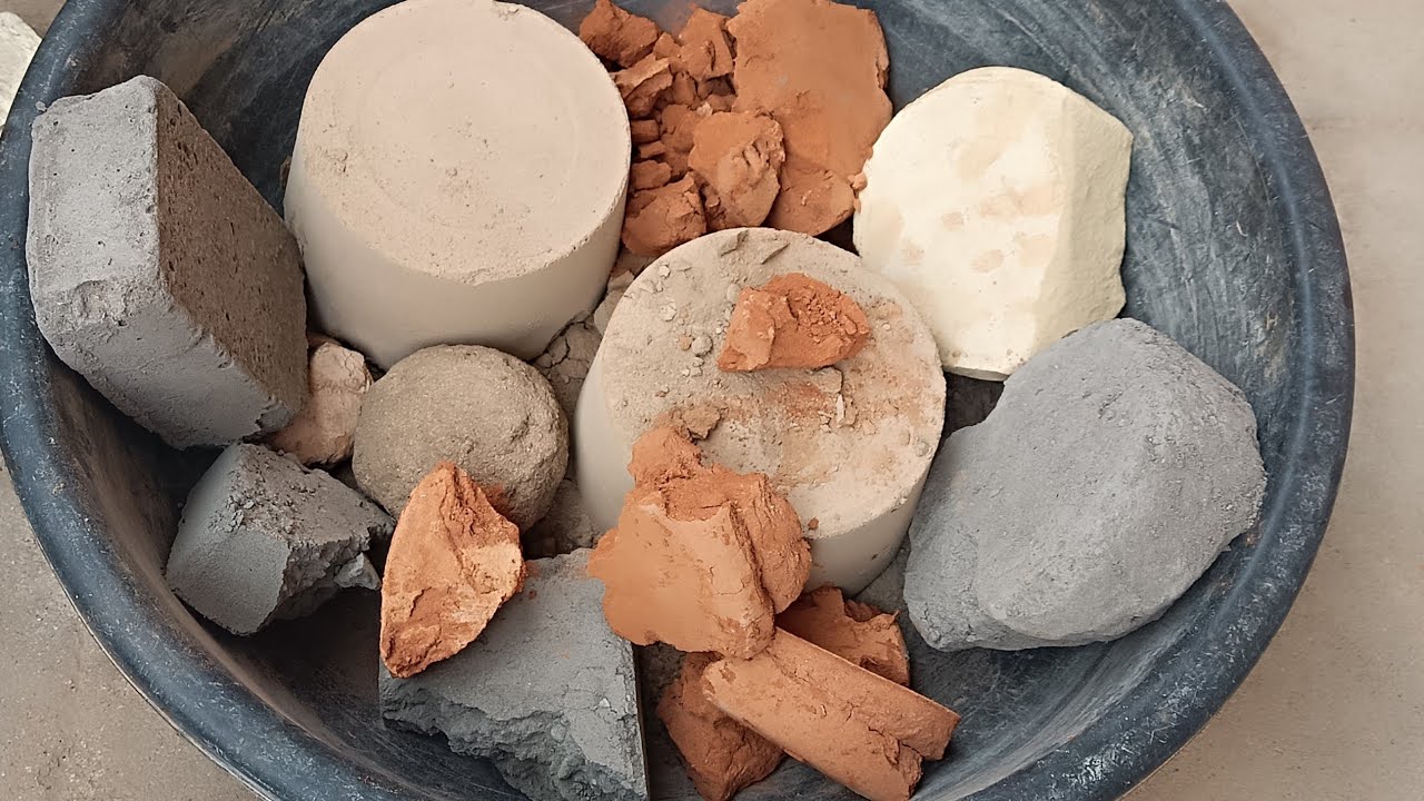 Soft dusty multiple textures pure mud, red mud, cement, ash mud, sand crumbling 