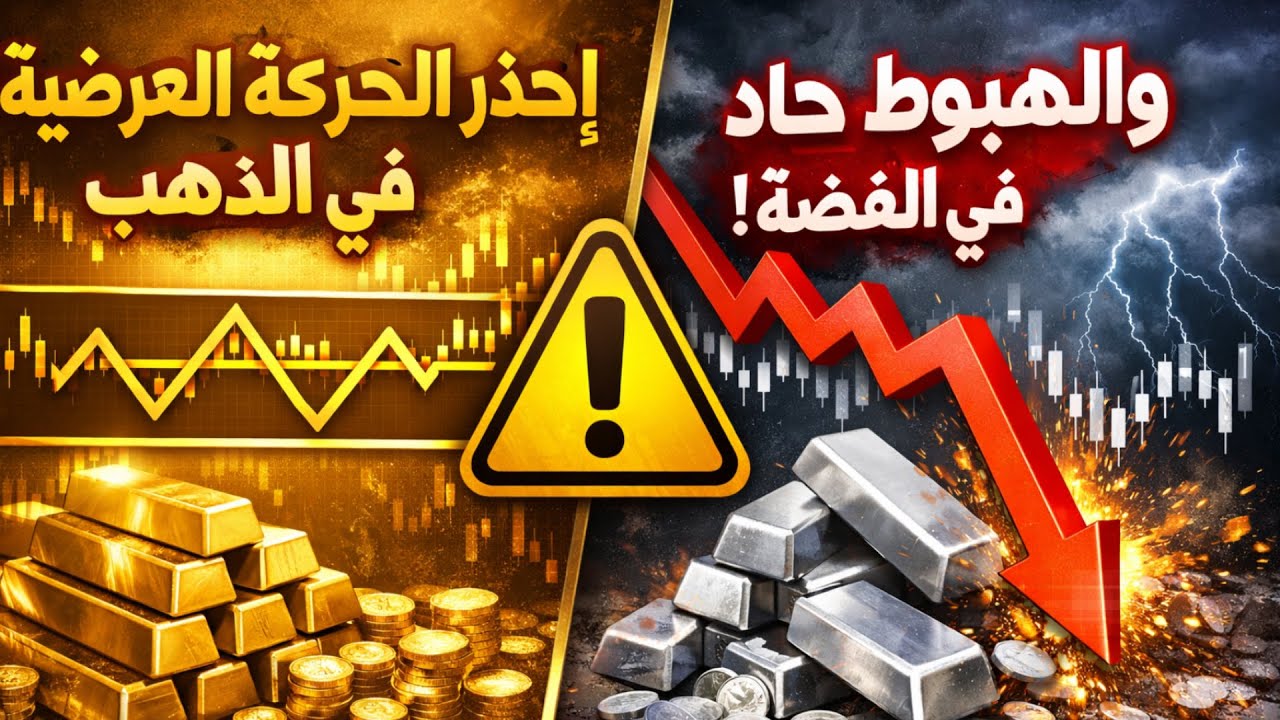 ⚠️ إحذر الحركة عرضية في الذهب والهبوط حاد في الفضة#adelonsi #الذهب_اليوم #أسعار_الذهب #الفضة