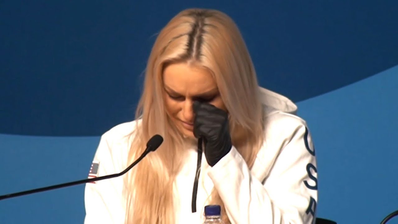 Lindsey Vonn Press Conference - Becomes Tearful Remembering Her Late Grandfather - PyeongChang 2018