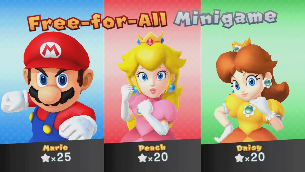Mario Party 10 - Mario vs Peach vs Daisy - Mushroom Park