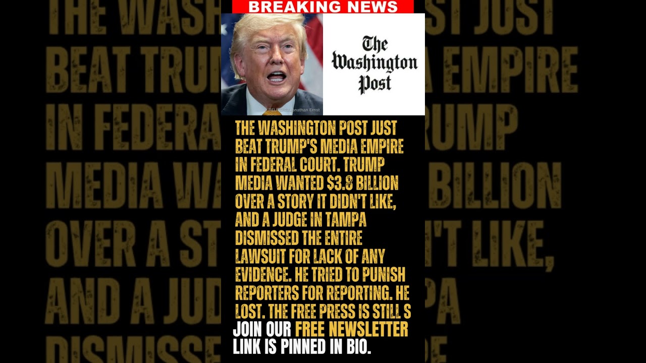 BREAKING: Trump's media company just lost its $3.8 billion war against the Washington Post