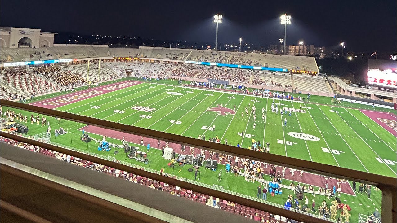 Crazy Texas state football entrance￼ on ufcu stadium