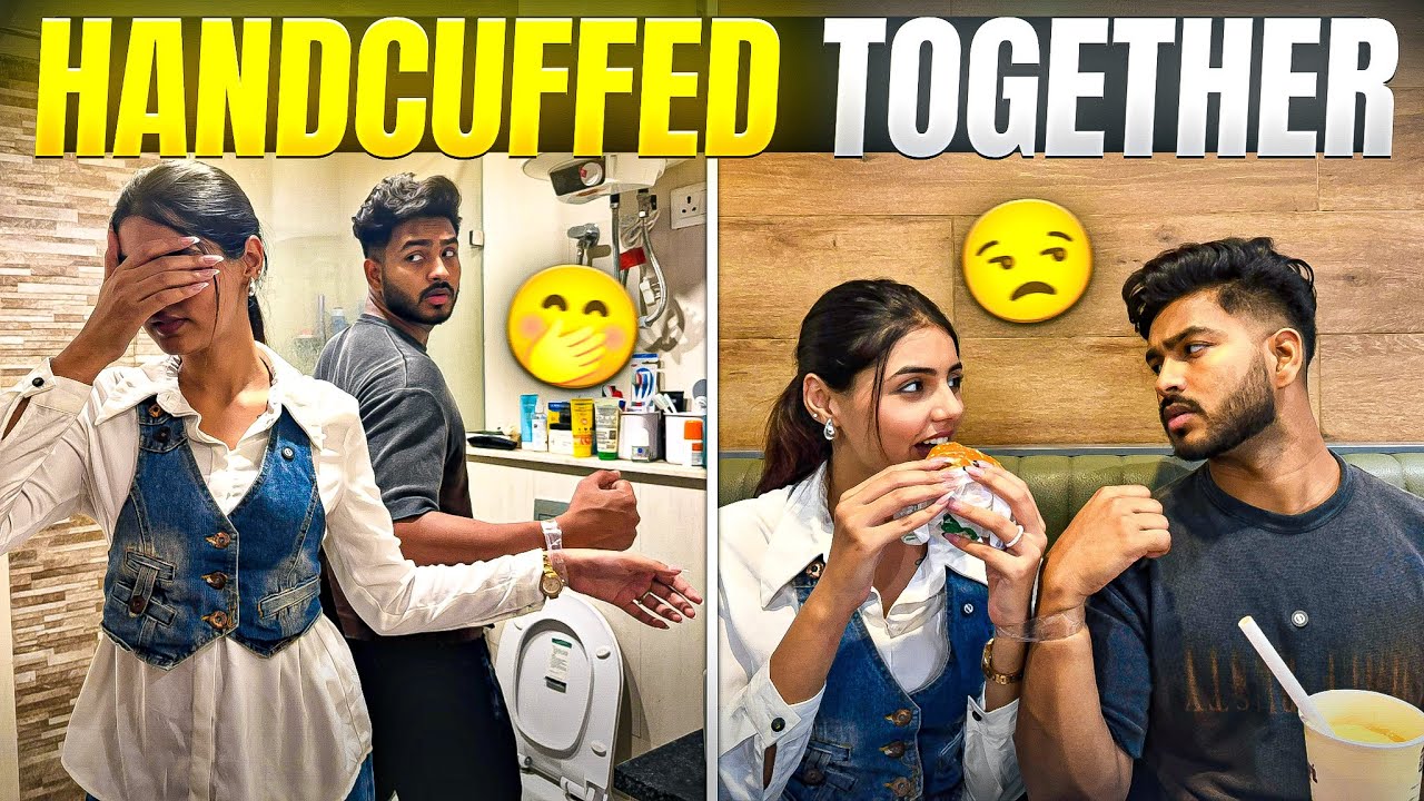 Handcuffed with Muskan for 24 hours😳|Nitesh Paswan