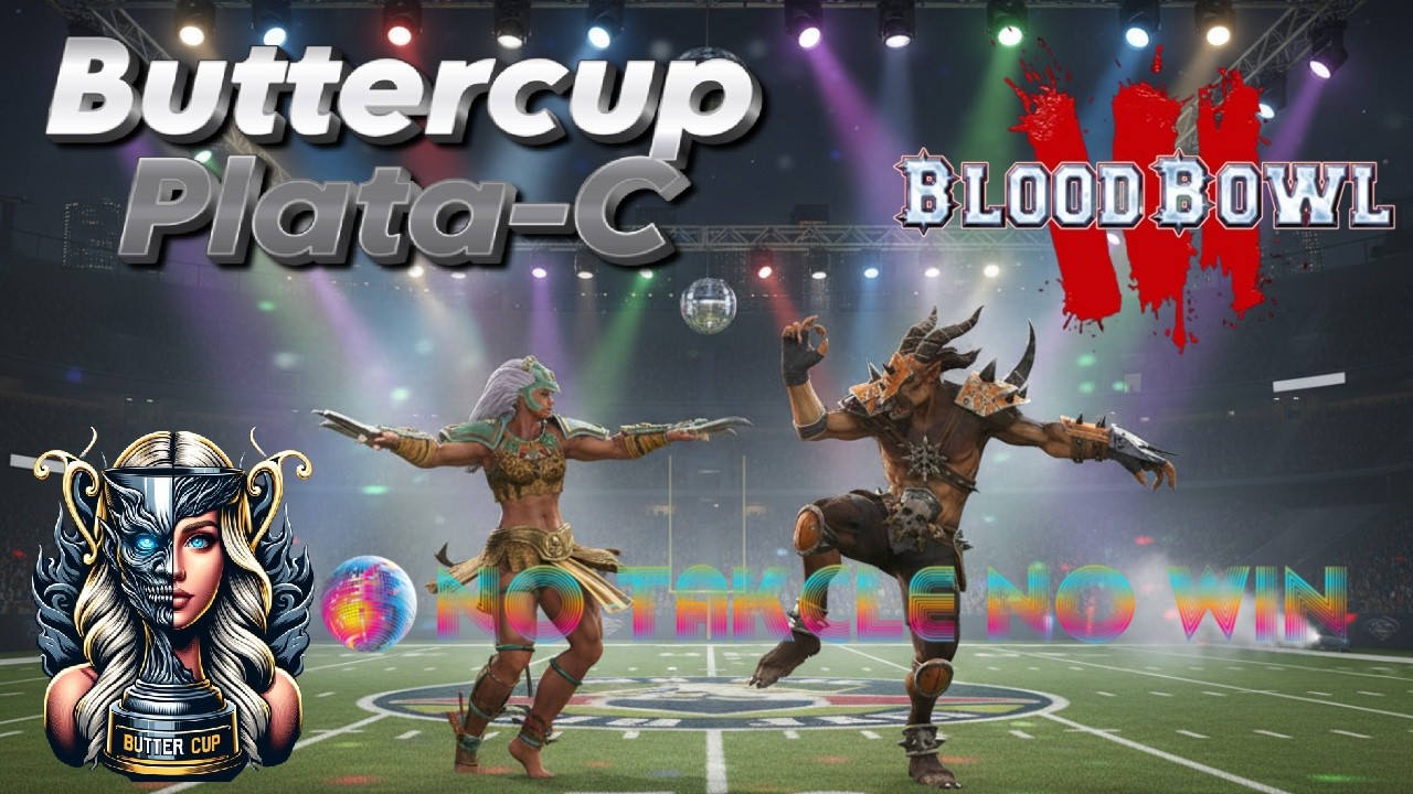 Partido de #bloodbowl3 de la Buttercup vs Charguet (Caos Elegido vs Amazonas)