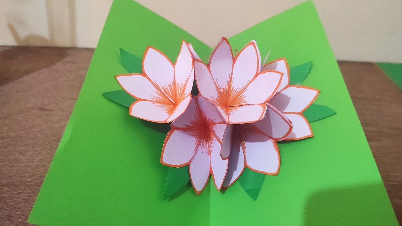 Cara Membuat Kartu Ucapan Pop - Up Bunga 3D | Step By Step