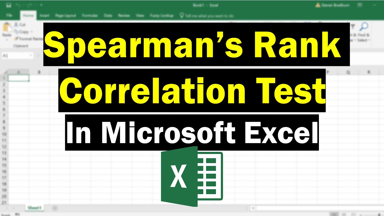 Perform A Spearman's Rank Correlation Test In Excel