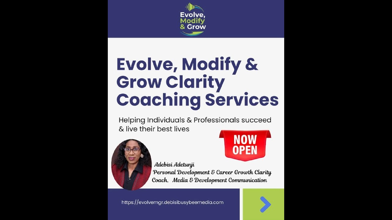 NOW OPEN  -  Personal Development & Career Growth Clarity Coaching Services