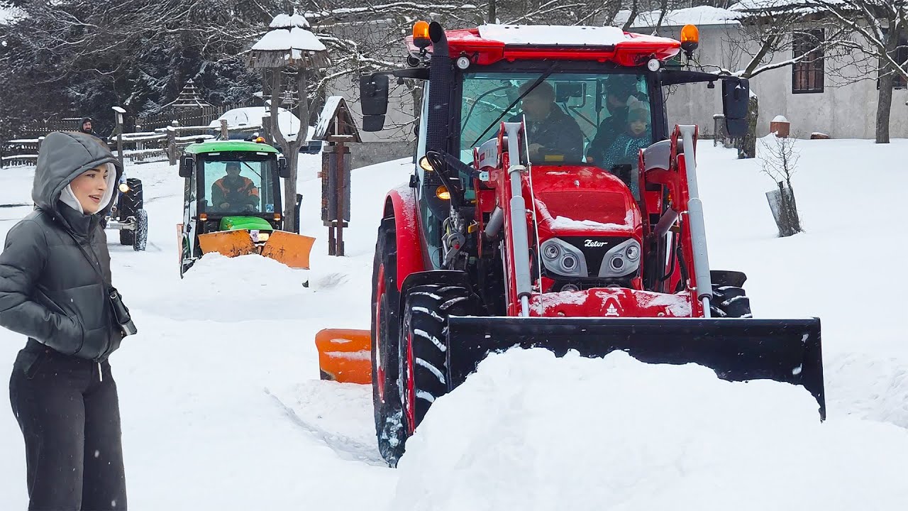 Зимнее шоу тракторов в Снетнове - Глубокий снег ❄️🚜