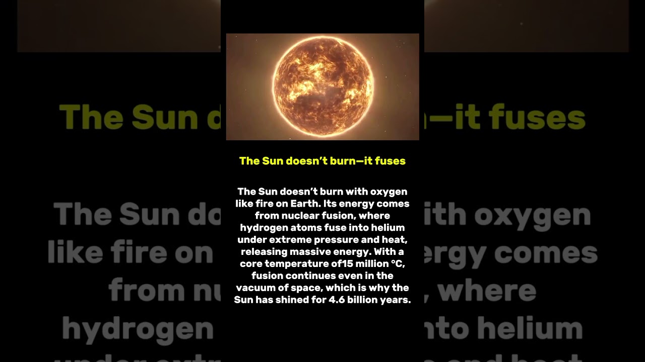 🌞Why the Sun Shines Without Oxygen ?? #shorts #astronomy #astrophysics #space #universe