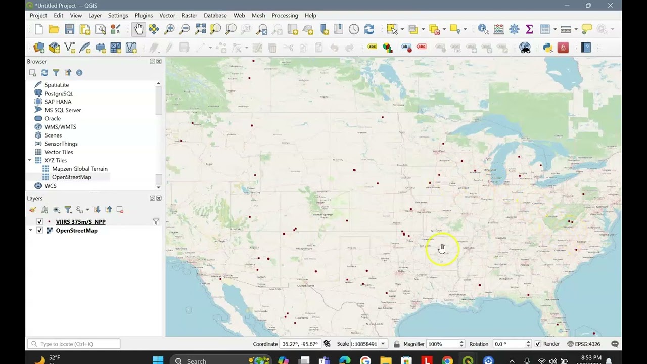 Active Fire plugin in QGIS