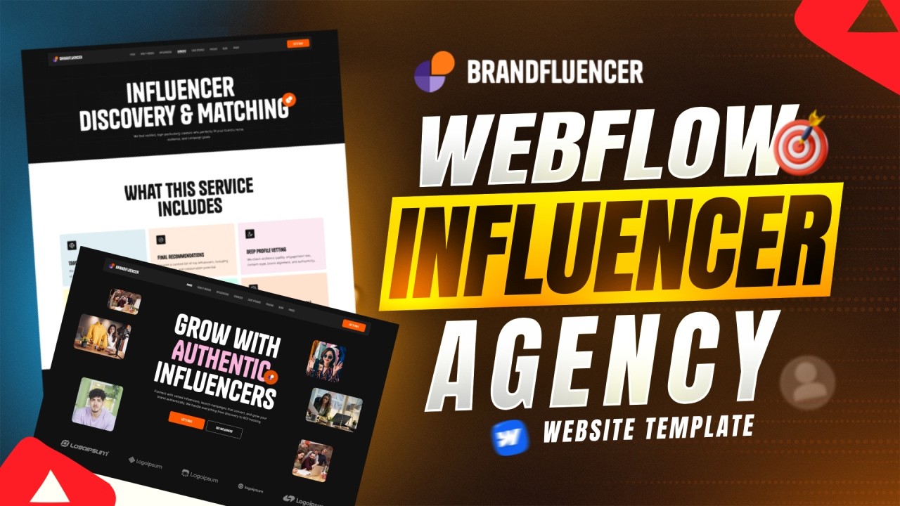 Launch Your Influencer Agency or Creator Website Using Brandfluencer Webflow Template