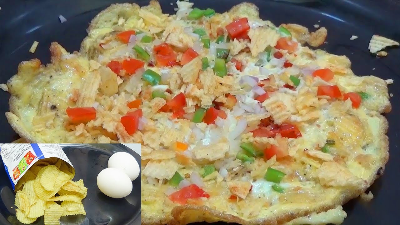 No Cooking Skills Needed 😍 Easy Chips Omelet Recipe | Lazy Day? Make This Crunchy Chips Omelet Fast
