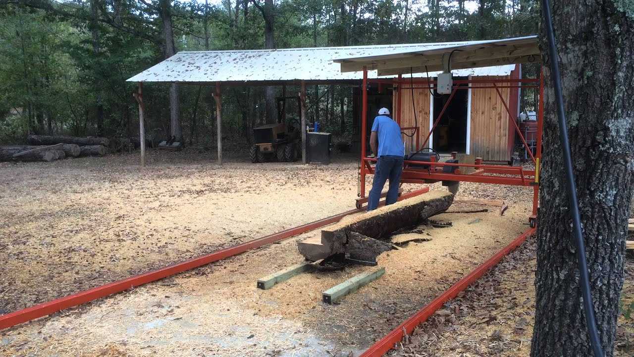 Lucas's homemade swing sawmill 2